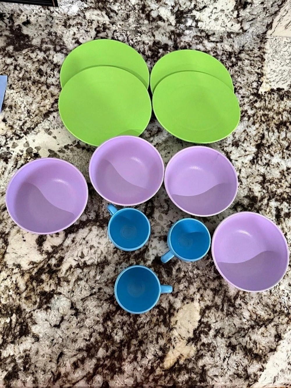 Colorful Plastic Dinnerware Set